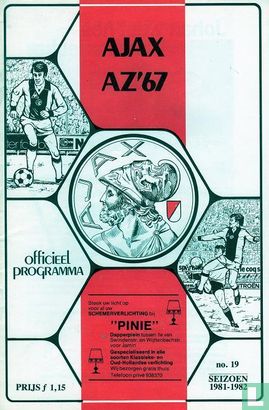 AZ Programma 15-mei-1982 Ajax uit